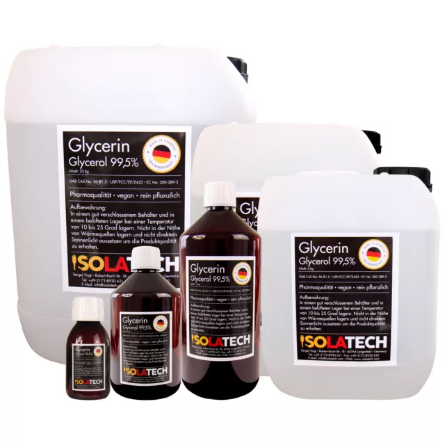 Glycerin 99,5% Pharma Pflanzlich Glyzerin Glycerol DAB CAS 56-81-5 USP/FCC/EP