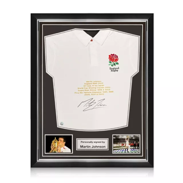 Chemise Angleterre signée Martin Johnson : broderie carrière. Cadre supérieur