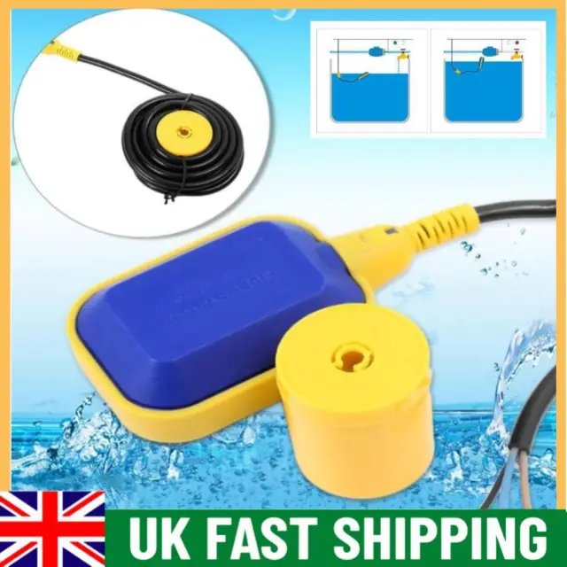 Water Level Sensor Horizontal Liquid PP Side Mount Float Switch + 10 Meter Cable