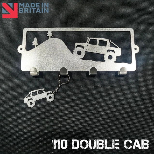 LAND ROVER DEFENDER 110 Double Cab KEY RACK & KEY RING HOOKS WALL KEY COAT RACK