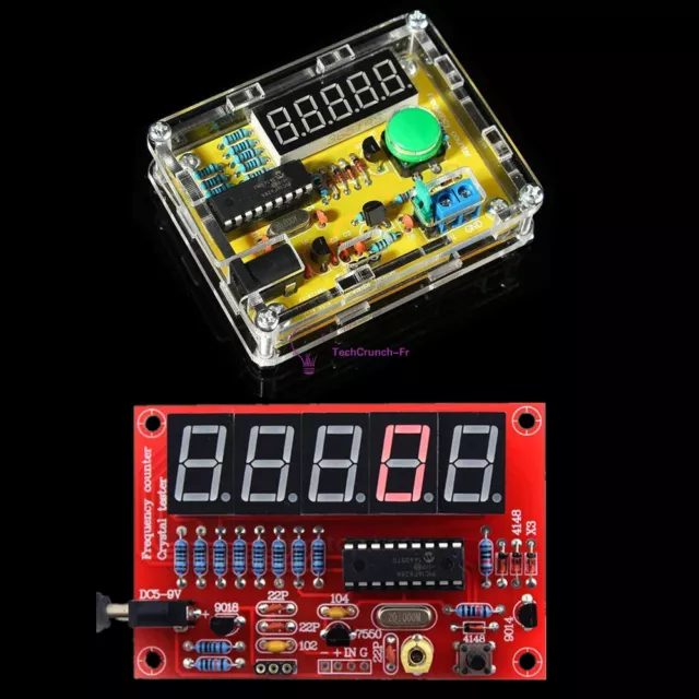 1Hz-50MHz Crystal Oscillator Tester Frequency Counter Meter Case DIY Kits