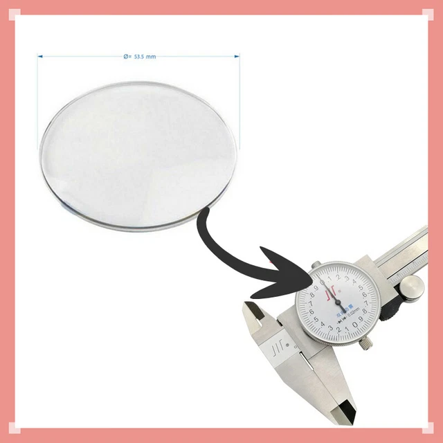 For dial caliper test indicator Replacement for53.5mmdiameter curvedcrystalcover