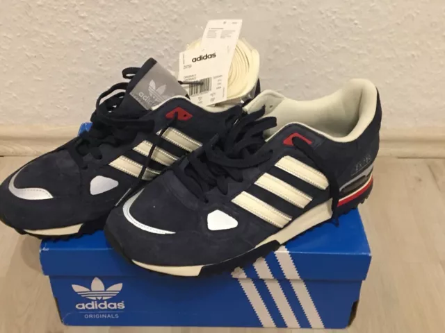Adidas ZX 750 42,5 WILDLEDER Blau Torsion Retro Vintage 8000 Samba UK 8,5 US 9