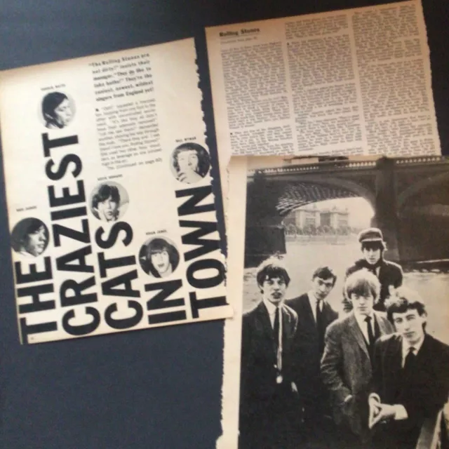 THE ROLLING STONES Rare Clippings Vintage Magazine Article Full ...