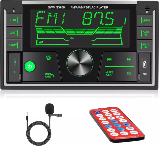 Podofo RDS Autoradio 2 Din Con Bluetooth Sistema Vivavoce, Auto Stereo Radio 12V