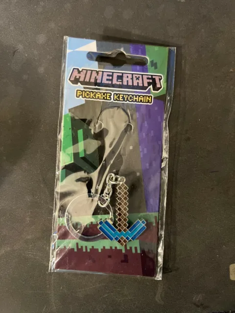 New Minecraft Diamond Pickaxe Keychain by Jinx