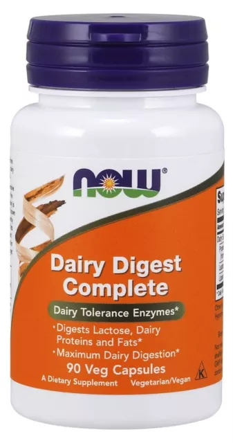 Digestive Enzymes Daily Supplement for Dairy & Lactose 90 Veg Capsules | Lactase