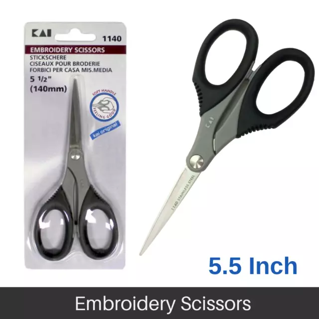 KAI Embroidery Scissors 140mm (5.5"Inch) Model 1140 - 18634