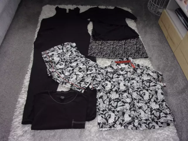 Ladies black summer clothes bundle, 6 items, size 18, by Gap, Next, M&S, etc.