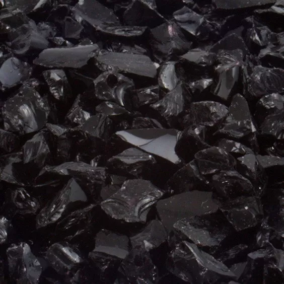 20 LB Black Fire Glass 1/4" for Fire Pits  and Fire Place