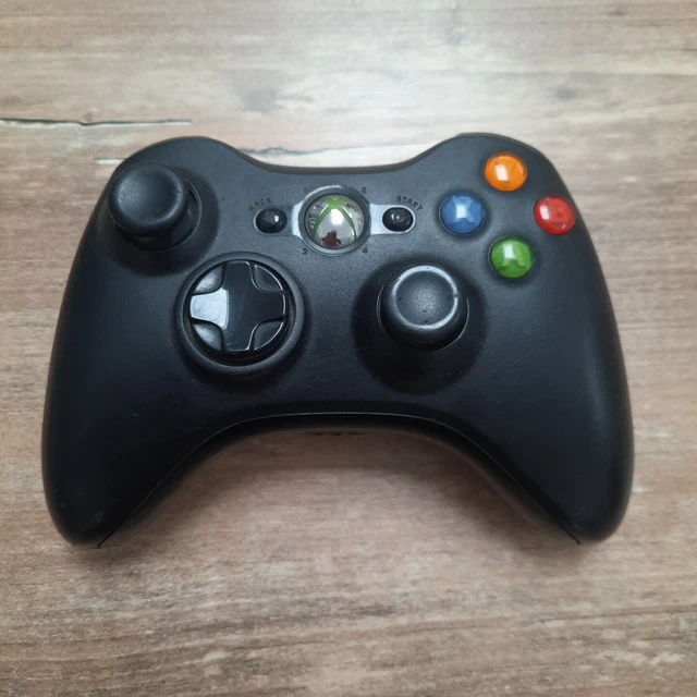 Manette Sans Fil Microsoft Xbox 360 Noire - Testée Et Fonctionnelle - Occasion