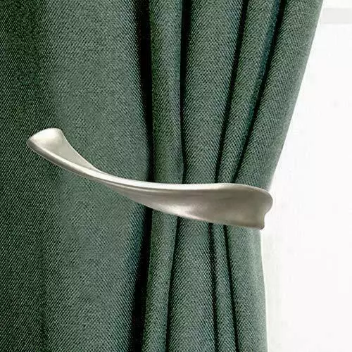 Set of 2 Aluminum Window Curtain Holdback, Decorative Curtain Drapery Holdback