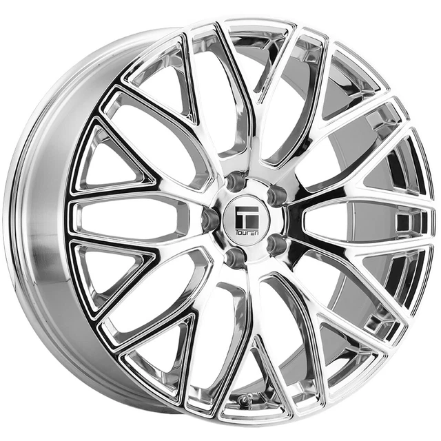 Touren TR76 18x8 5x120 +35mm Chrome Wheel Rim 18" Inch
