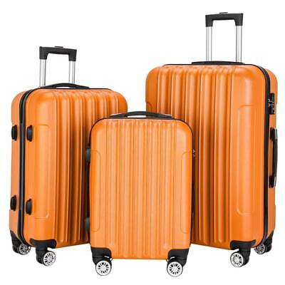 Trolley Case 3-Piece Hardside Lightweight Spinner Luggage Bag Set w/TSA 5 Colors