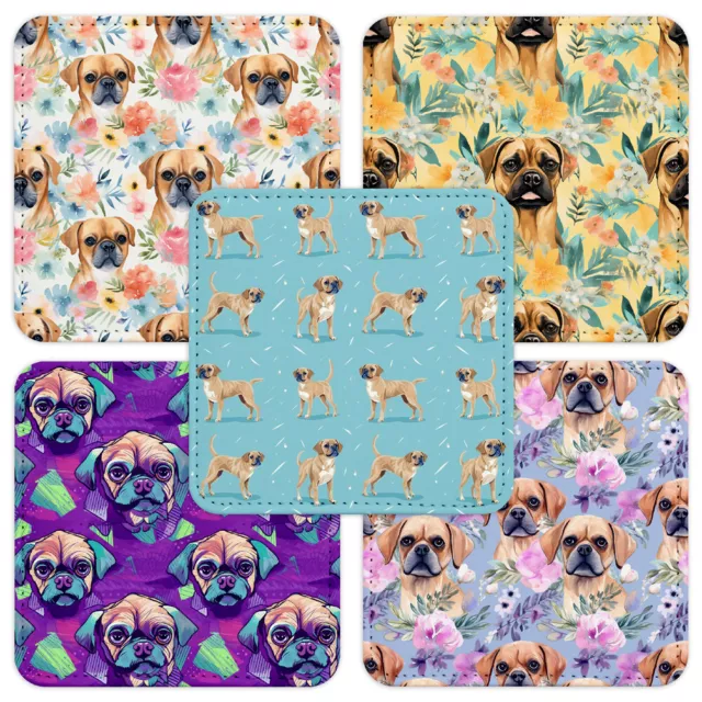 Coaster Drinking Placemat Mat|Cute Puggle Puppy Dog Canine Pattern #A2