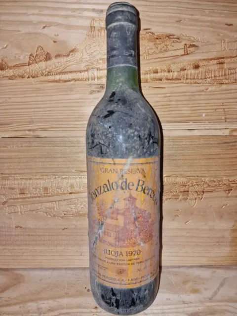 1970 Botella GONZALO DE BERCEO GRAN RESERVA Red Wine. EXPECTACULAR. HARO - RIOJA