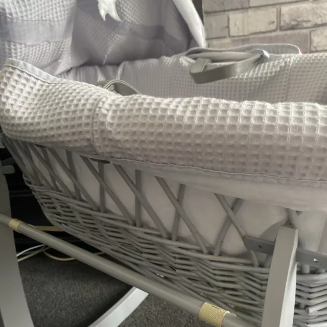 moses basket and stand used