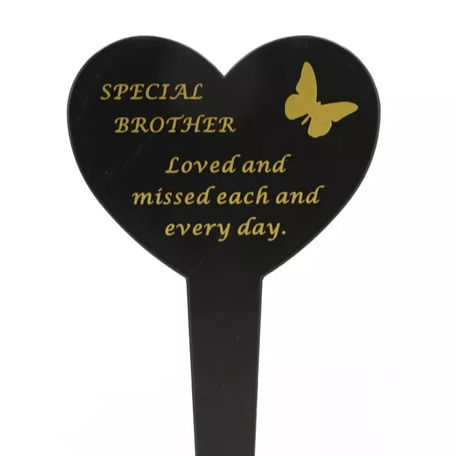 Special Brother Memorial Heart Remembrance Verse Ground Stake