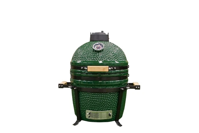 Kamado Keramik Grill Smoker 15" Grillwagen Räucherofen Holzkohlegrill BBQ Grün