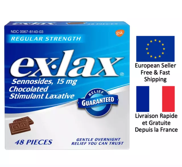 Exlax Chocolate Regular Strength 48 pieces Laxatif