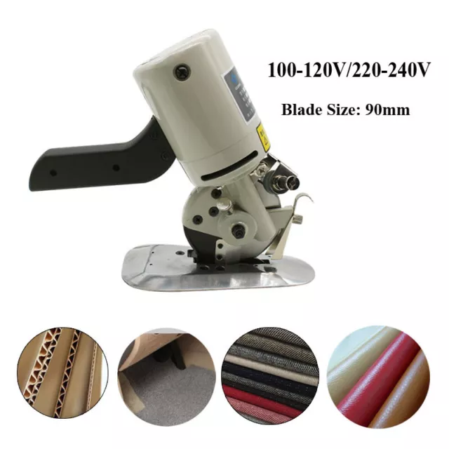 90mm/3.5Inch Cloth Cutter Fabric Cutting Machine Shear Electric Round Scissors