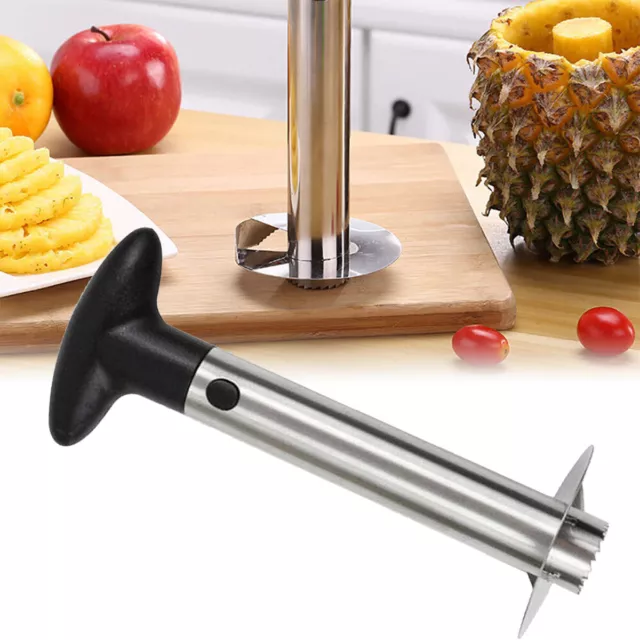 Fruit Pineapple Corer Stainless Steel Slicer Peeler Cutter Kitchen Easy Tool NEW