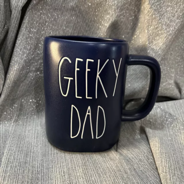 Rae Dunn Navy Blue “Geeky Dad” Coffee Mug Christmas Gift