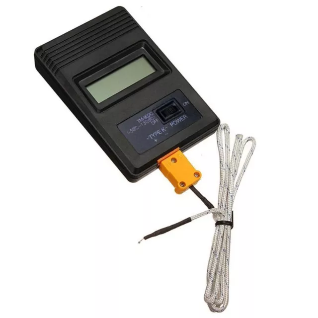 Digital Thermometer -50 to +1300°C Temperature Probe Gauge Clear LCD Display