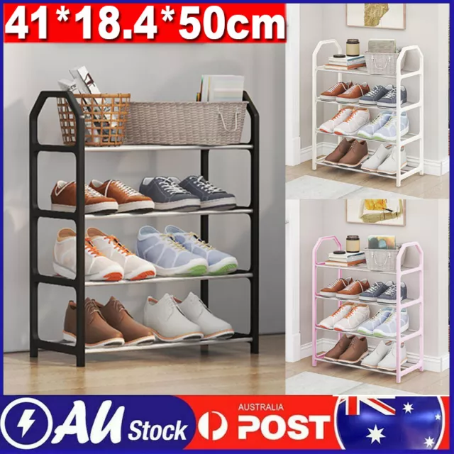 4 Tier Bamboo Shoe Rack Cabinet Wooden Shelf Stand Storage Organizer Display AU