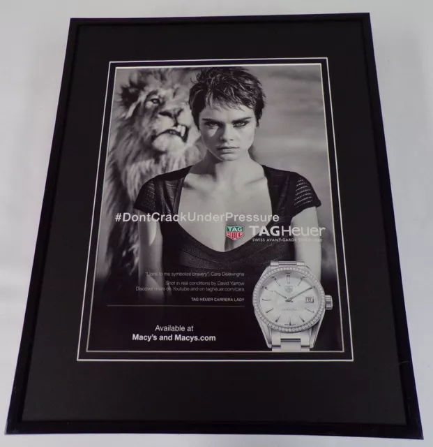 Cara Delevingne 2018 Tag Heuer Watches Framed 11x14 ORIGINAL Advertisement