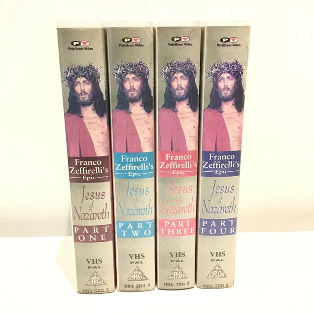 JESUS OF NAZARETH - COMPLETE 4 VHS TAPE VIDEO SET ~ ROBERT Powell (VB2 ...