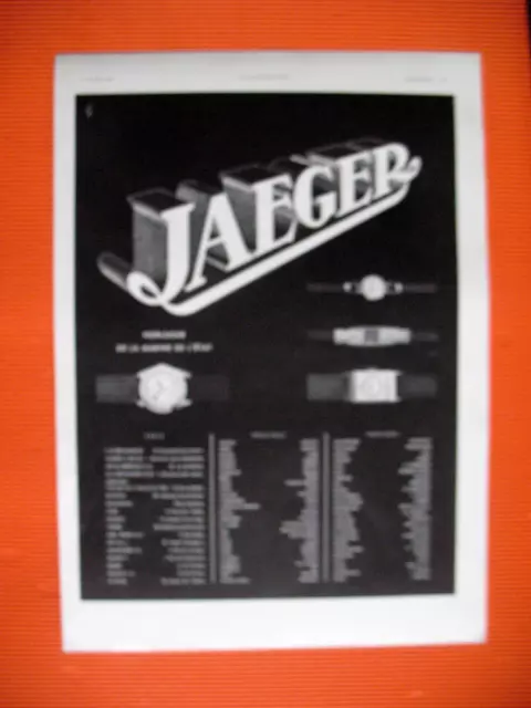 Publicite De Presse Jaeger Le Coultre Montre Horloger Marine D'etat Ad 1935