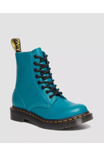 Dr.Martens 1460 Pascal Virginie Cuir Bottines - Eu 39 - Bleu Canard Vert - Neuf