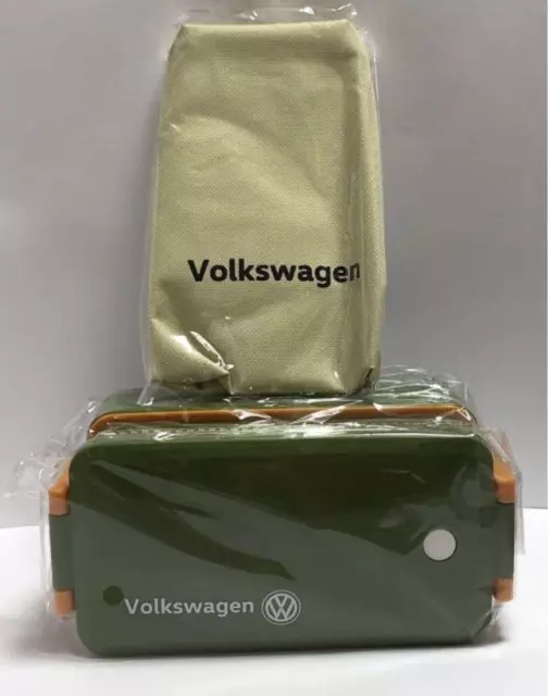 Volkswagen Novelty Limited Lunch Box & Tote Bag set Green Orange from japan