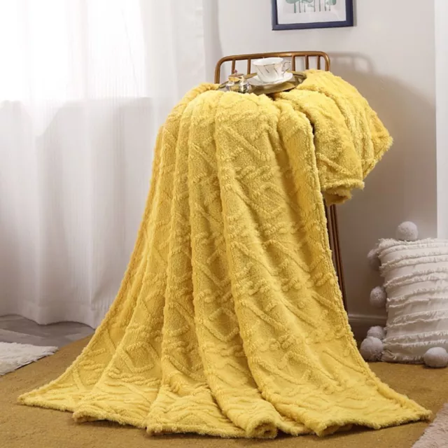 Solid Color Flannel Blanket Throw Blanket  Bedroom Bed Living Room Sofa Couch