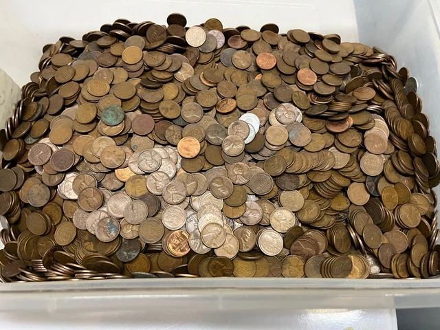 5000 Lincoln Wheat Back Cents 1909-1958 1c Unsearched by ME. NO RESERVE!!!