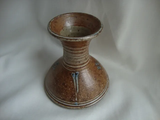 Toff Milway  Conderton Studio Art Pottery Candlestick Candle Holder 4"