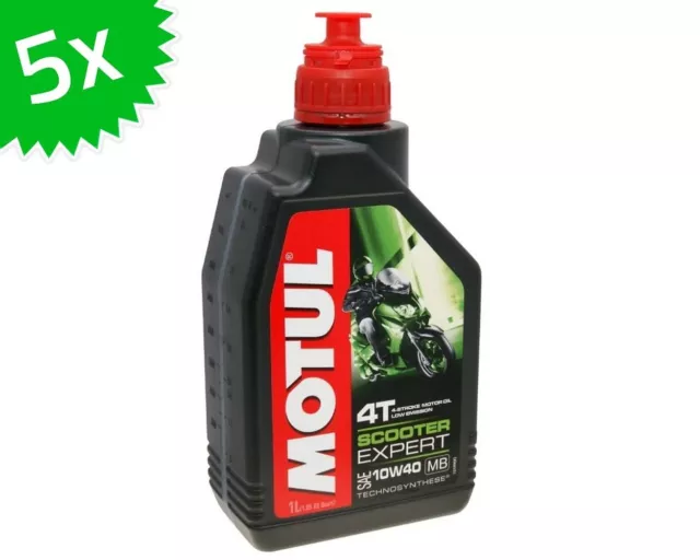 Huile moteur MOTUL 4T 10W40 MB Scooter Expert 4 temps 5 litres