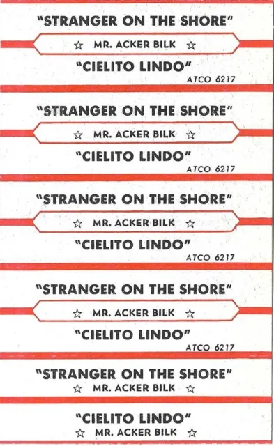 Five Jukebox Title Strips - Mr. Acker Bilk: "Stranger On The Shore" from 1961