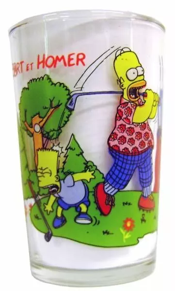 Les Simpsons - Verre à moutarde Amora - Bart et Homer au golf