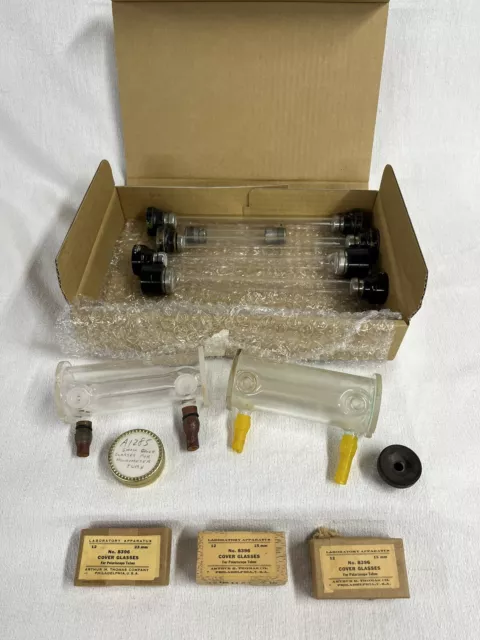 Lot of Vintage POLARISCOPE Tubes and Supplies -- Arthur H Thomas, Koehler, etc.