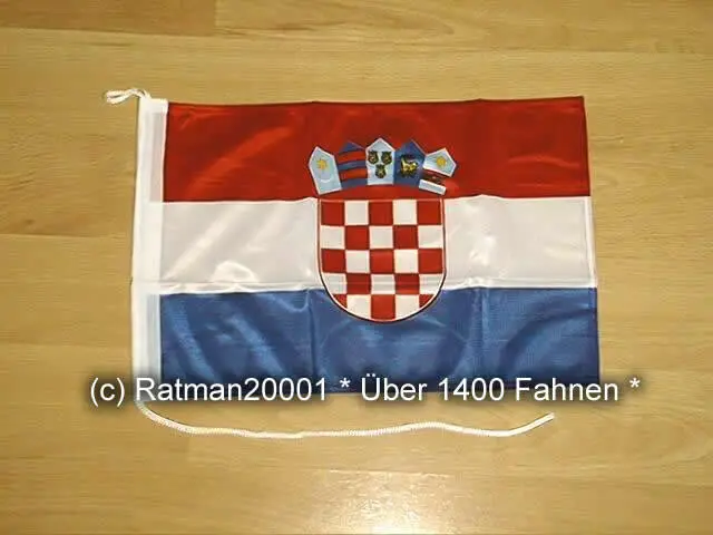 Fahne Flagge Kroatien Bootsfahne Tischwimpel Biker - 30 x 45 cm