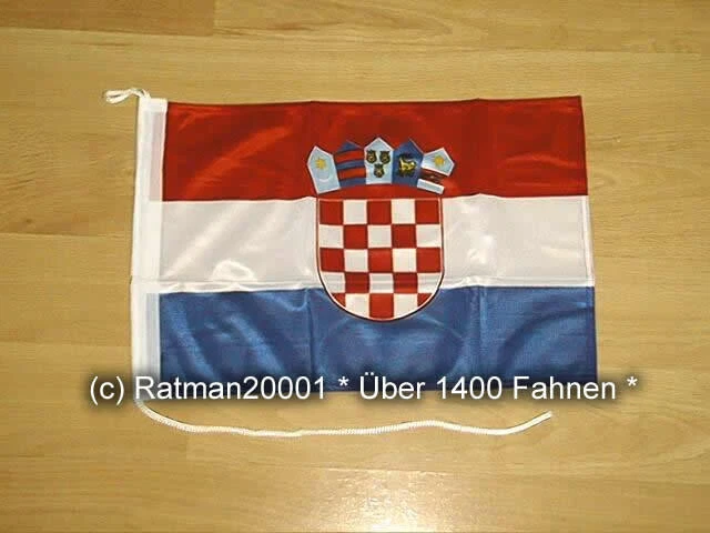 Fahne Flagge Kroatien Bootsfahne Tischwimpel Biker - 30 x 45 cm
