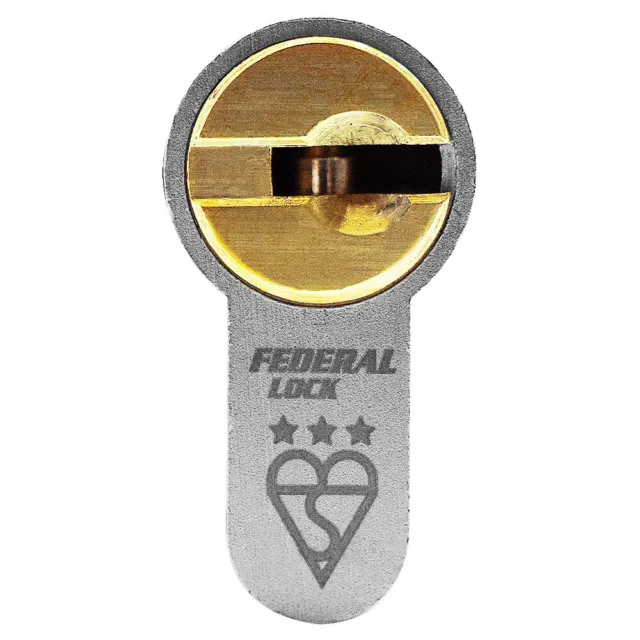 Federal 3 Star Euro Cylinder Door Lock TS007 Diamond Secure Dual Finish 5 Keys 3