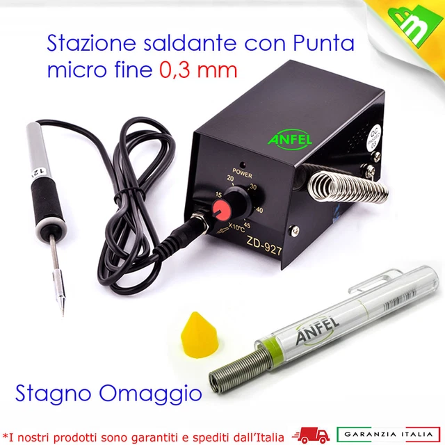 Ministazione Per Saldature Smd Con Stilo Di Ricambio E Stagno In Omaggio