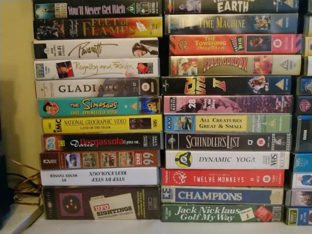 VHS Video Bundle Job Lot of Various Entertainment Classic Titles 2