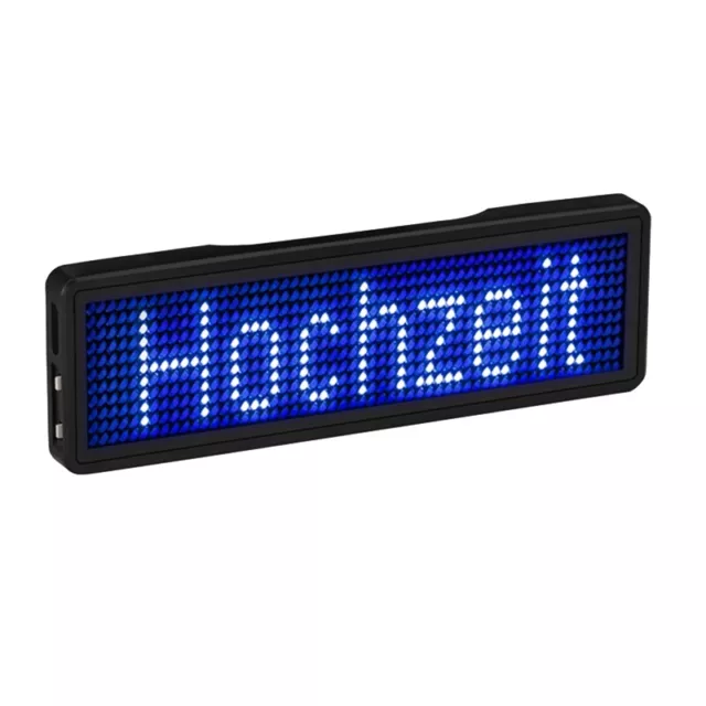 4X(Bluetooth LED Namens Schild Wiederaufladbares Licht Zeichen DIY Programm1161