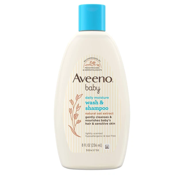 Aveeno Baby Wash & Shampoo for Hair & Body, Tear-Free, Fresh, 8 Oz