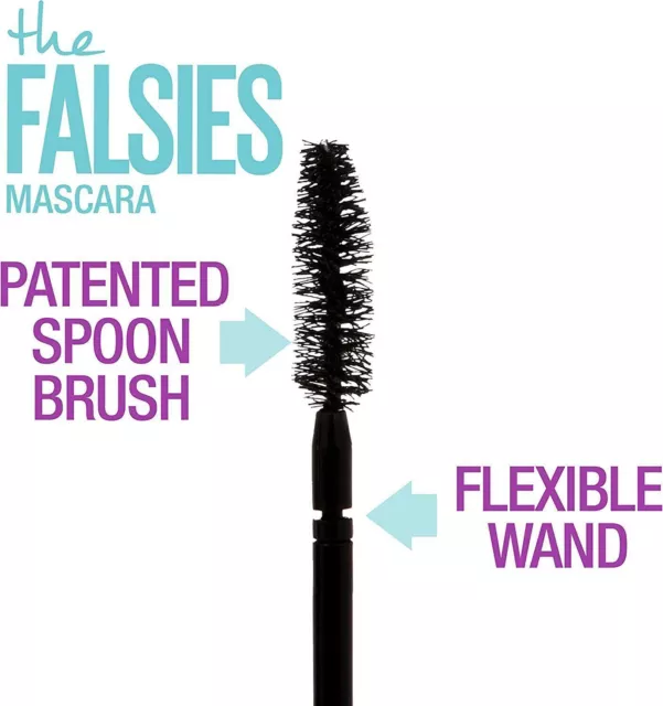 Mascara Falsies Volum Express Faux Cils Look Plume Noir Maybelline 3