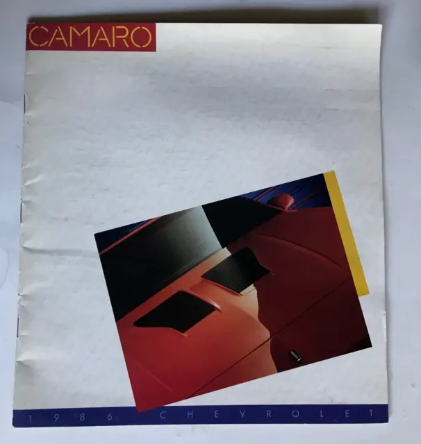 1986  Chevrolet Camero Iroc Z28 Rolls Out The Thunder: Car Auto Brochure